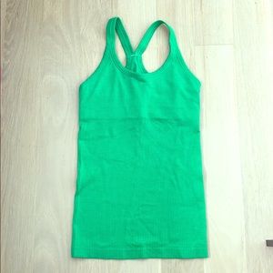 Lululemon Green Ribbed Ebb to Street Tank Top